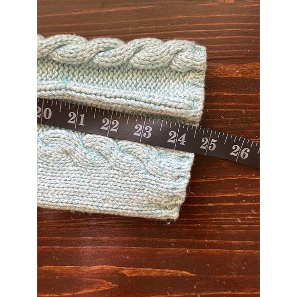 Old Navy Fisherman Cable Knit Bobble Wool Blend Sweater S Pastel Teal Soft Girl - Picture 12 of 14